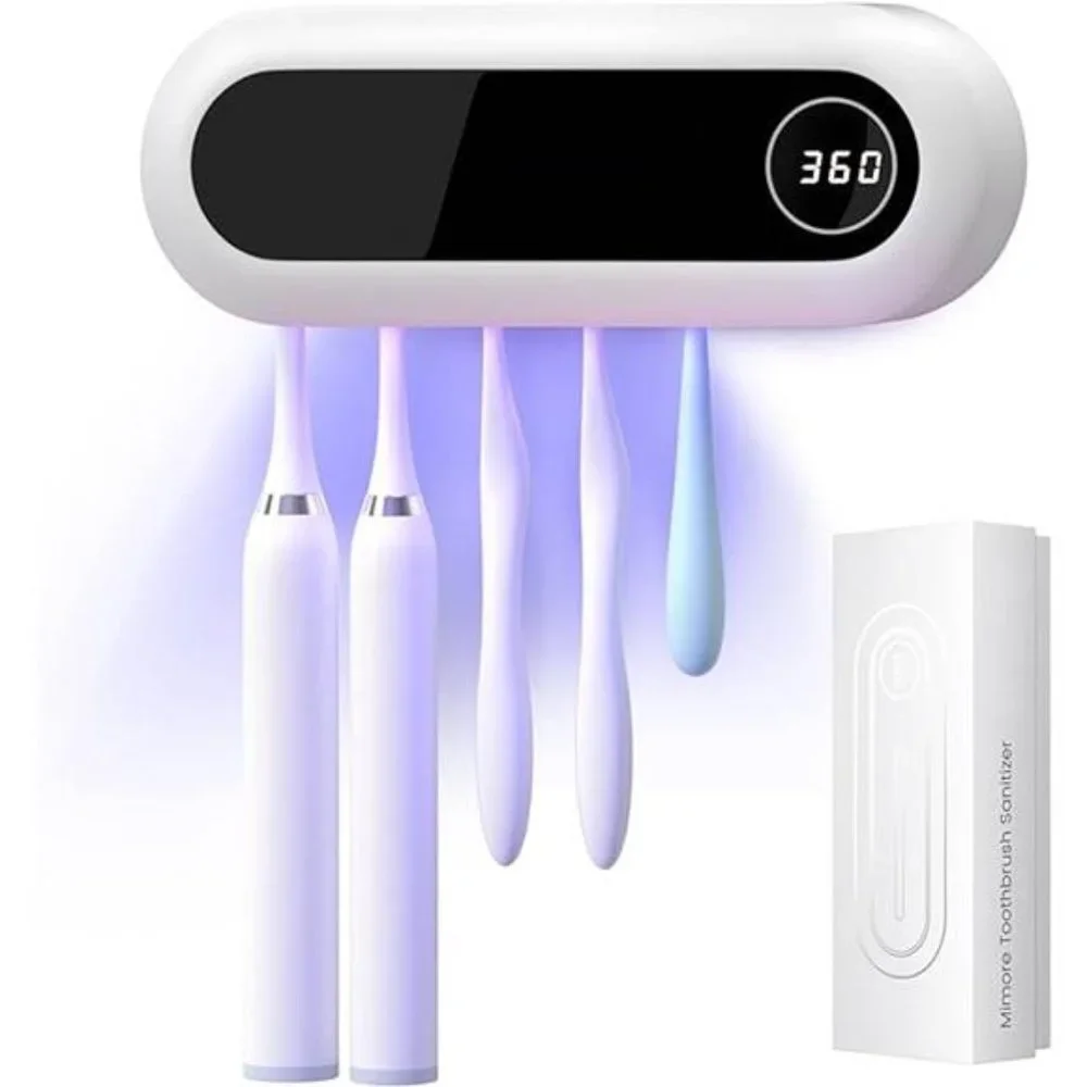 Toothbrush Sanitizer - UVToothbrush Sanitizer and Holder - 5 Toothbrush Slots